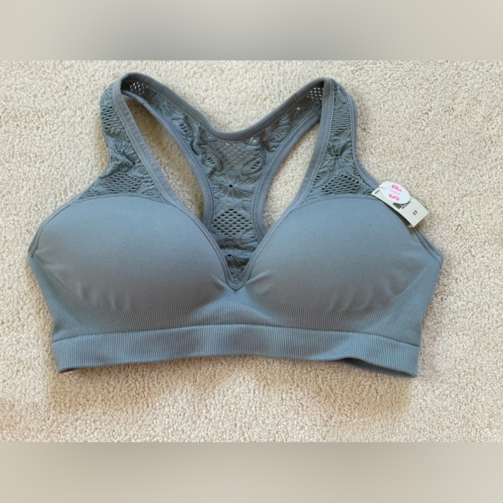 PINK Victoria’s Secret NWT Gray Lounge Bralette Size S